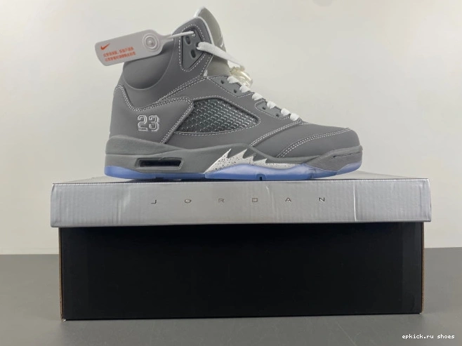 Rep Wolf 136027-005 Air Jordan 5 Retro Grey 0702